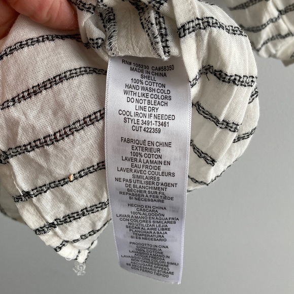 JOIE | striped peasant blouse with tassels - Picture 7 of 8